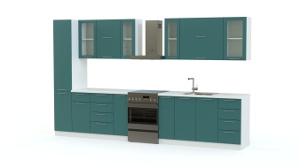 Кухня София 2 BMS зеленого цвета