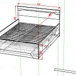 Чертеж Кровать Анталия С1 Люкс BMS