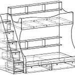Чертеж Детская кровать Голда 10 BMS