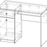 Чертеж Стол письменный Аватар 120 BMS