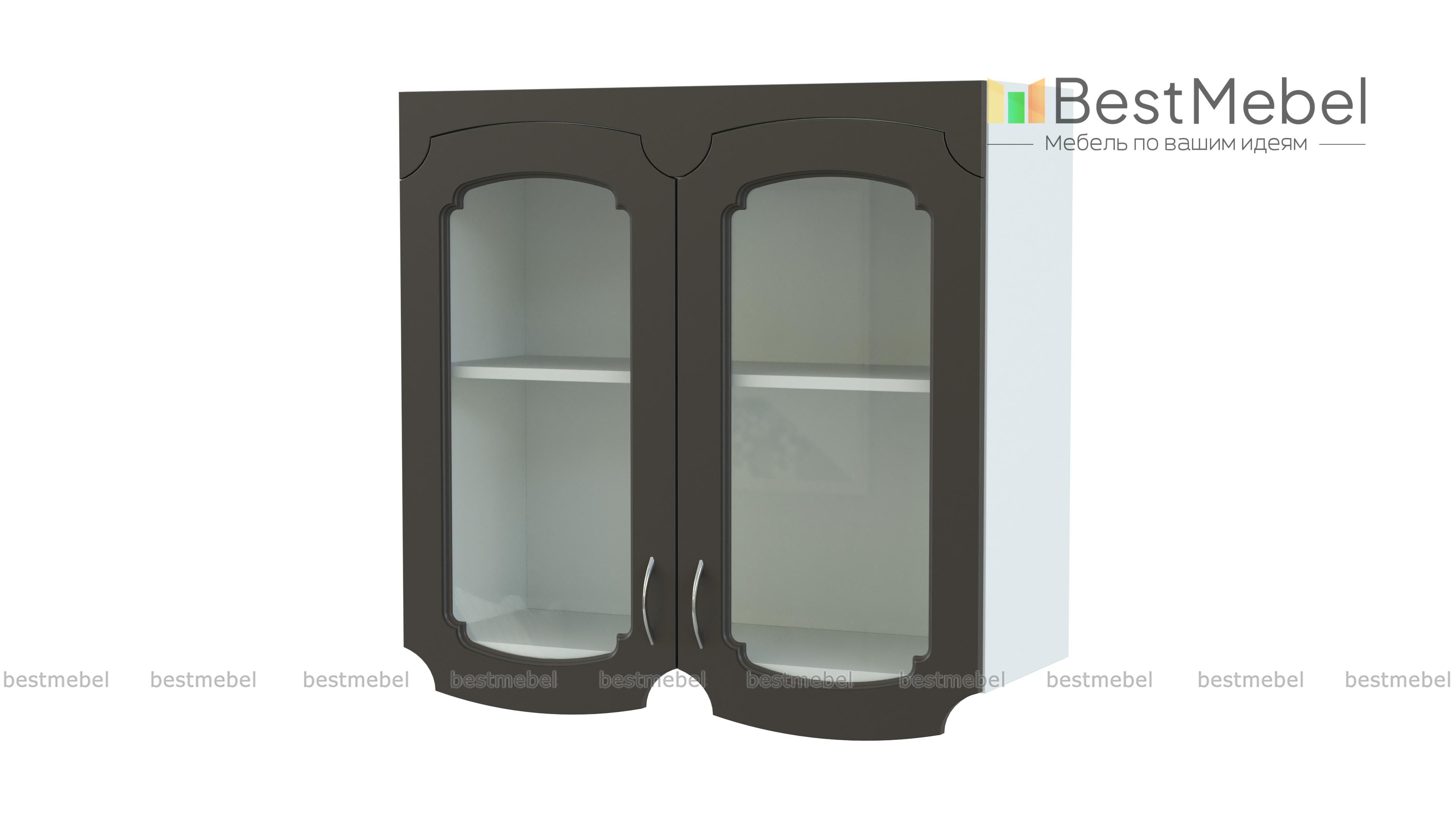 Эмилия шкаф-витрина с полками BMS - Фото