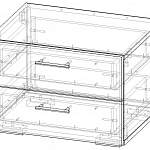 Чертеж Тумба прикроватная Азалия 4-0911 BMS