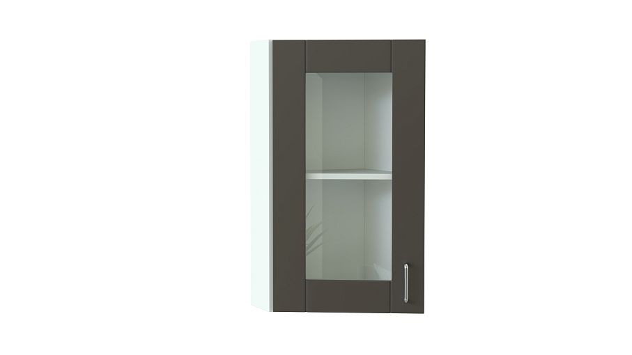 Шкаф верхний торцевой остекленный Лофт BMS - Фото