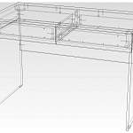 Чертеж Письменный стол Рино 201 BMS