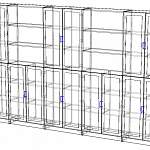 Чертеж Шкаф для книг Лотарио 1 BMS