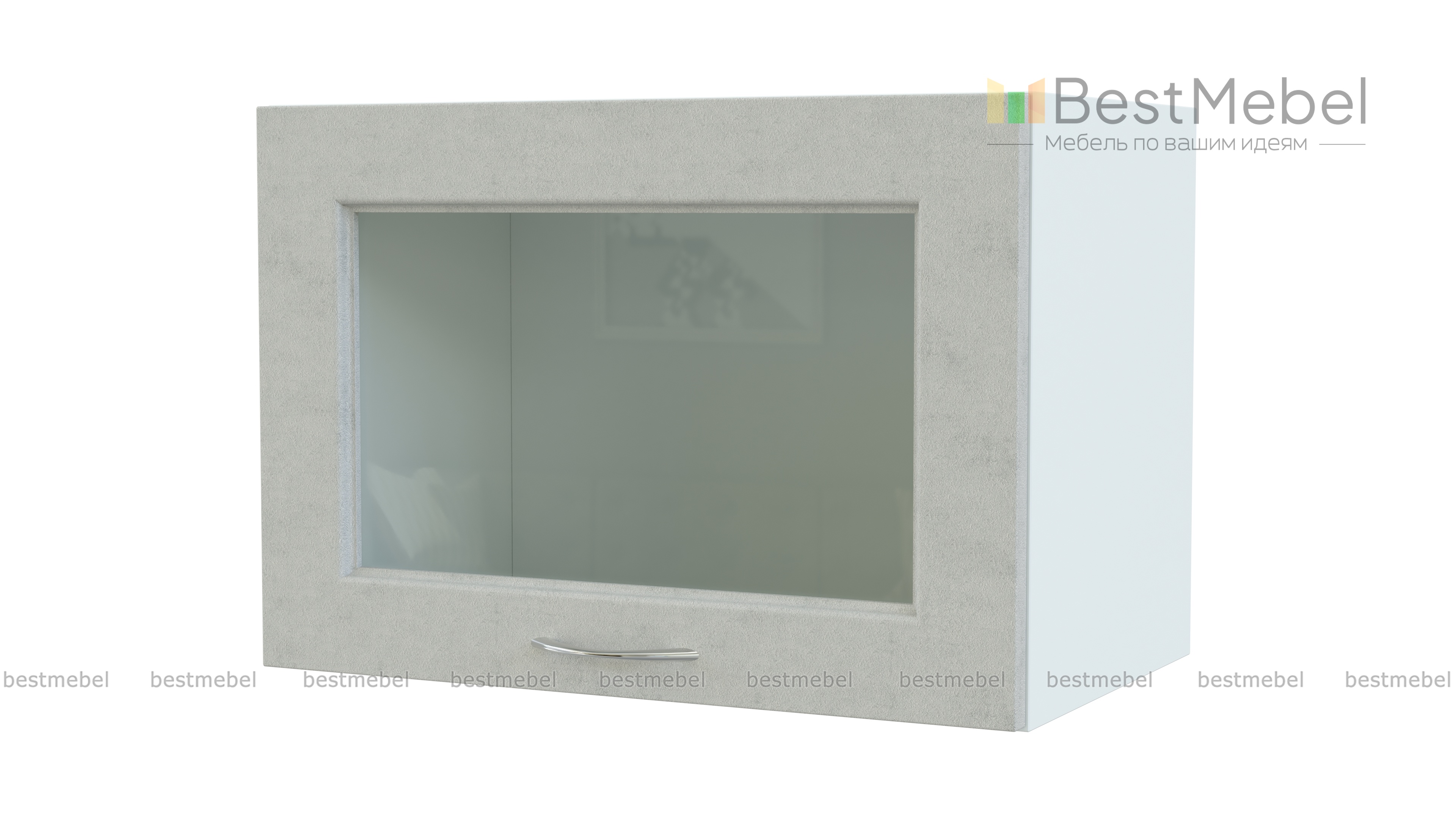 Шкаф верхний высокий Гарда горизонтальный стекло BMS