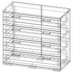 Чертеж Комод Сафари с 4-мя ящиками BMS