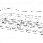 Чертеж Кровать Подростковая BMS