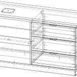 Чертеж Комод Молодежный 130 BMS