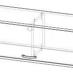 Чертеж Полка навесная с дверью ПП-56 ДВ-56 BMS