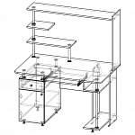 Чертеж Компьютерный стол ВИТ-2 BMS