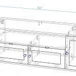 Чертеж Тумба под ТВ подвесная Лори №5 BMS