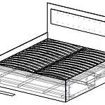 Чертеж Кровать Tivoli BMS