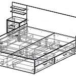 Чертеж Кровать Весна 1 BMS