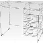 Чертеж Письменный стол Гермиона 4 BMS