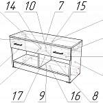 Чертеж Тумба для обуви Сирена BMS