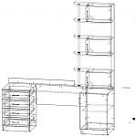 Чертеж Стол письменный Сохо-12 BMS