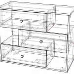 Чертеж Комод Шах BMS