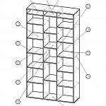 Чертеж Стеллаж большой Оливер BMS