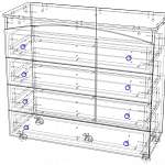 Чертеж Комод на колесиках Лекси 10 BMS