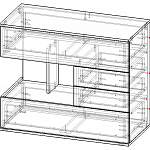 Чертеж Комод СТЛ.143.10 BMS