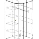 Чертеж Шкаф угловой Роман BMS