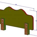 Чертеж Бортик для кровати Тачки BMS