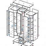 Чертеж Шкаф распашной Азалия 4-4805 BMS