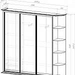 Чертеж Шкаф-купе Инесса 2 BMS