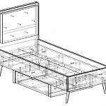 Чертеж Кровать Линнея 24 BMS