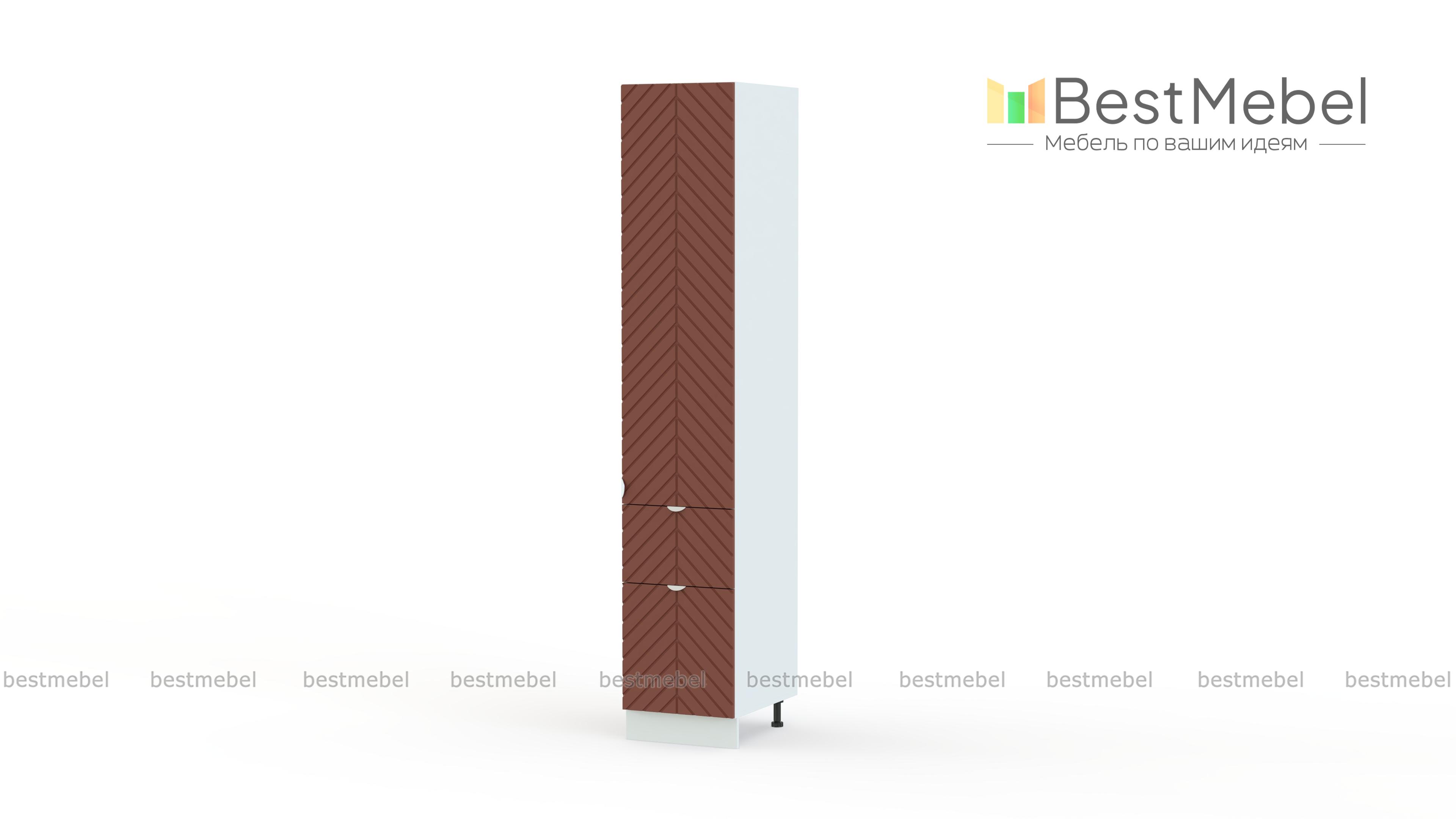 Шкаф-пенал с дверцей и 2-мя ящиками Анаис BMS - Фото