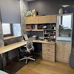 Угловой письменный стол для двоих с надстройкой Вента 75 BMS - Фото от клиента