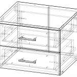 Чертеж Тумба прикроватная Вероника BMS