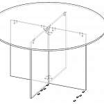 Чертеж Стол для переговоров Тайм BMS