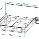 Чертеж Кровать с навесными тумбами Кармен BMS