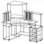 Чертеж Компьютерный стол Арсенал BMS