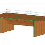 Чертеж Стол для переговоров Санта 1 BMS