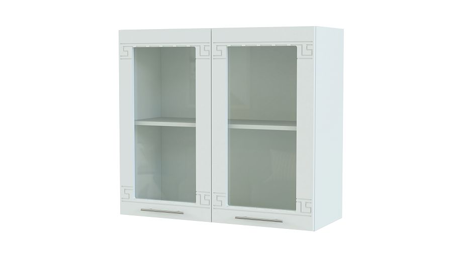 Шкаф навесной 2 двери со стеклом Греция BMS - Фото