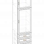 Чертеж Распашной шкаф Карлос-07 BMS