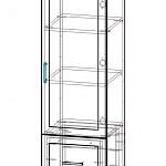 Чертеж Шкаф книжный 1 №4 BMS