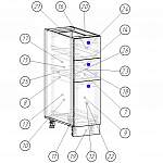 Чертеж Шкаф нижний с 3-мя ящиками Прованс BMS