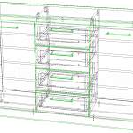Чертеж Комод Блеска 4 ящика BMS