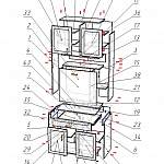 Схема сборки Шкаф-секретер О-12R BMS