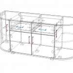 Чертеж Комод радиусный Нико 16 BMS