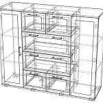 Чертеж Комод Интерьер люкс 9.1 BMS