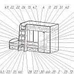 Чертеж Детская кровать Голда 2 BMS