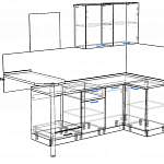 Чертеж Кухонный гарнитур Лофт 2400 BMS