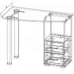 Чертеж Стол офисный угловой Ницца 47 BMS