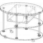 Чертеж Стол журнальный Бьянка 9 BMS