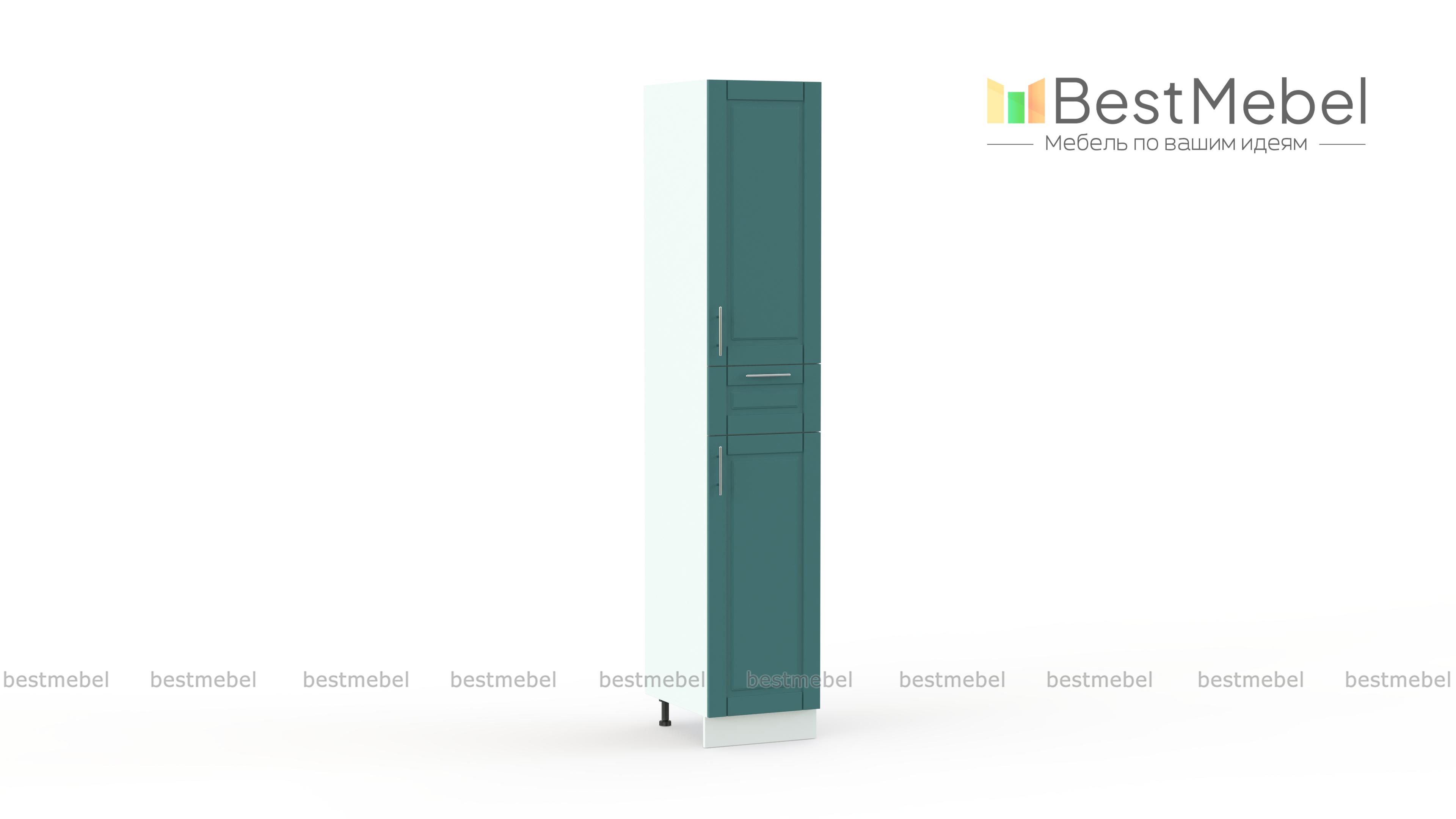 Шкаф-пенал 2 двери 1 ящик Палермо BMS - Фото